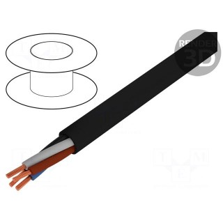 Wire | HELUPOWER® 1000 | stranded | Cu | 4x4mm2 | PVC | black | 0.6/1kV