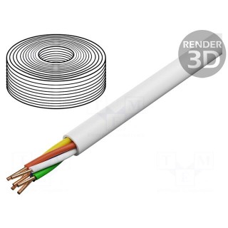 Wire | YTDY | solid | Cu | 6x0,5mm | white | 0.5mm