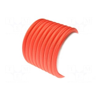 Wire | H03VV-F,OMY | 3G0.75mm2 | round | stranded | Cu | PVC | textile | red
