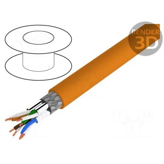 Wire | BiTLAN,S/FTP | 4x2x22AWG | 7a | data transmission | solid | Cu