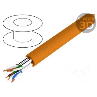 Wire | BiTLAN U/FTP | 6a | data transmission | solid | Cu | 4x2x23AWG