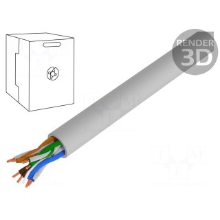 Wire | BiTLAN,U/UTP | 4x2x23AWG | 6 | data transmission | solid | Cu | PVC