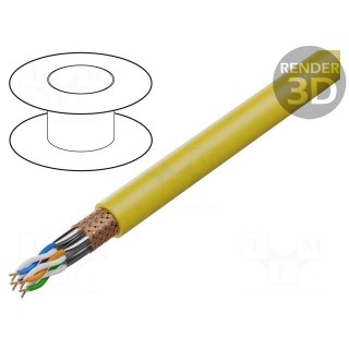 Wire | ETHERLINE® LAN 1000,S/FTP | 4x2x23AWG | 7a | solid | Cu | LSZH