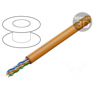 Wire | U/UTP,ETHERLINE® LAN 350 | 6 | solid | Cu | 4x2x24AWG | LSZH | 6mm