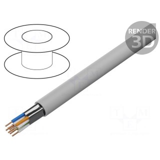 Wire | F/UTP | 4x2x24AWG | 5e | solid | CCA | PVC | grey | 305m | Øcable: 5.7mm