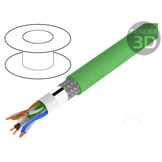 Wire | HELUKAT® 250IND,S/FTP | 4x2x22AWG | 6 | industrial Ethernet