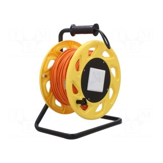 Wire | S/FTP | 6a | solid | Cu | LSZH | orange | 60m | Øcable: 6mm