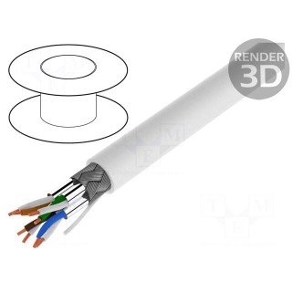 Wire | S/FTP | 7 | industrial Ethernet | stranded | Cu | LSZH | white | 305m