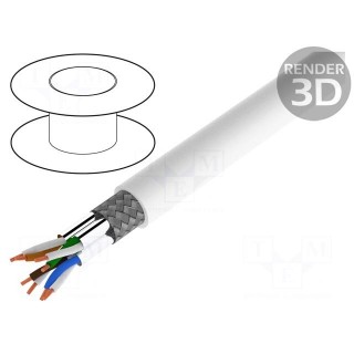 Wire | S/FTP | 7 | industrial Ethernet | stranded | Cu | LSZH | white | 100m