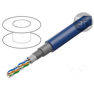 Wire | S/UTP | 4x2x0.15mm2 | 5e | data transmission,outdoor | stranded