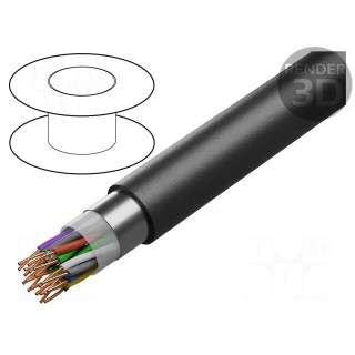 Wire | XzTKMXpw | 10x4x0.5mm | solid | Cu | PE | black | Øcable: 10.8mm