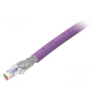 Wire | automatics | 1x2x0,64mm2 | solid | Cu | PUR | violet | 250V | Class: 5