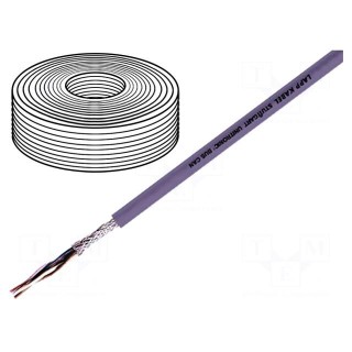 Wire | UNITRONIC® BUS CAN | 2x2x0.22mm2 | stranded | Cu | PVC | violet