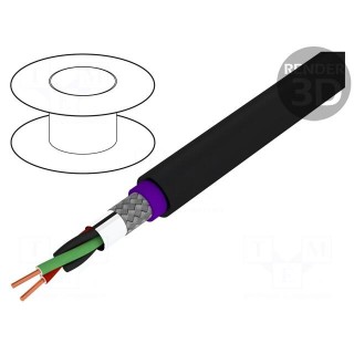 Wire | BiT L2 BUS DB | 1x2x0.64mm | solid | Cu | PVC | black | none