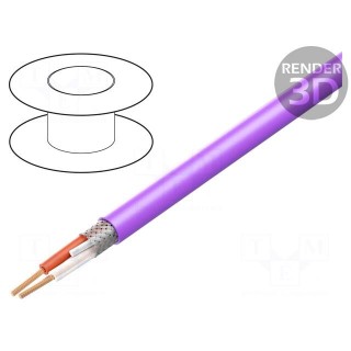 Wire | 1x2x0.34mm2 | CAN bus | stranded | Cu | PUR | violet | 250V | none