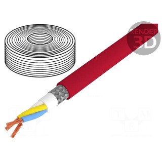 Wire | CC-Link | 3x20AWG | stranded | Cu | tinned copper braid | PUR | red