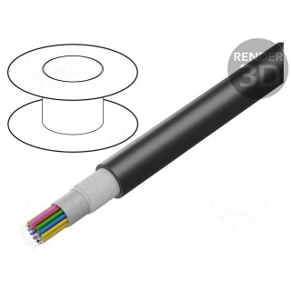 Wire: fibre-optic | Kind: EXO-G0 | Øcable: 5.9mm | Colour: black