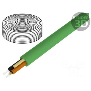 Wire: polimer optical fiber | HITRONIC® POF | Øcable: 7.8mm | duplex