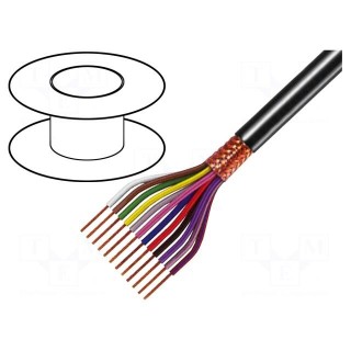 Wire | 10x0,5mm2 | braid made of copper wires | PVC FirestoP® | 49V