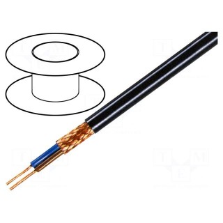 Wire | 1x0,5mm2 | braid made of copper wires | PVC FirestoP® | black