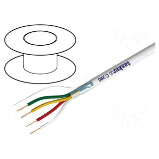 Wire | 4x0,22mm2 | Al-PET foil | PVC FirestoP® | white | 150V | 100m