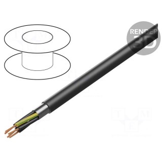 Wire | BiT 1000 (ST) FR | 3G1mm2 | shielded,Al-PET foil | PVC | black