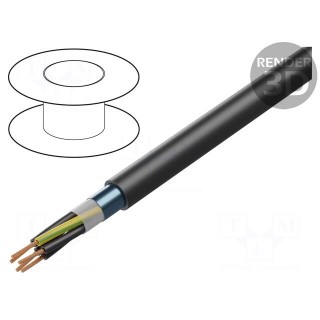 Wire | BiT 500 (ST) BLACK FR | 3G1.5mm2 | shielded,Al-PET foil | PVC
