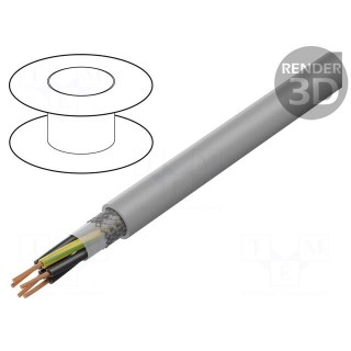 Wire | MEGAFLEX® 500-C | 5G0.75mm2 | tinned copper braid | LSZH | grey