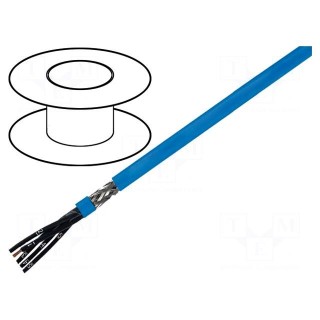 Wire | IB-BIT 500 CY | 3x1mm2 | tinned copper braid | PVC | blue