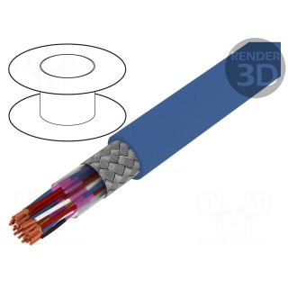 Wire | JE-LiYCY | 16x2x0,5mm2 | Al foil,tinned copper braid | PVC
