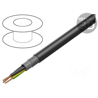 Wire | JZ-600 HMH-C | 3G2.5mm2 | shielded,tinned copper braid | LSZH