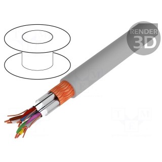 Wire | Li-2Y-CY-PIMF | 4x2x0,22mm2 | PVC | grey | 250V