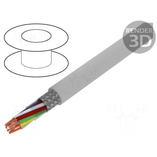 Wire | Li2YCY-TP | 4x2x0,22mm2 | tinned copper braid | PVC | grey | 50V