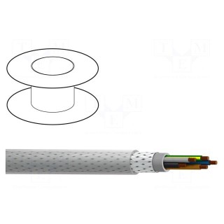Wire | MACHFLEX 375CY | 3G0,75mm2 | tinned copper braid | PVC | 100m