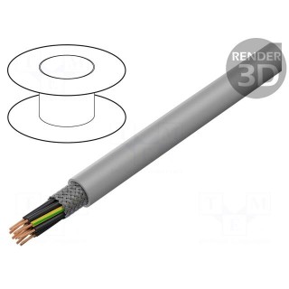 Wire | H05VVC4V5-K,ÖLFLEX® 150CY | 12G1mm2 | PVC | grey | 300V,500V