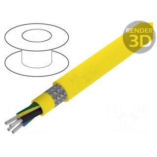 Wire | ÖLFLEX® 540 CP | 3G1,5mm2 | tinned copper braid | PUR | yellow