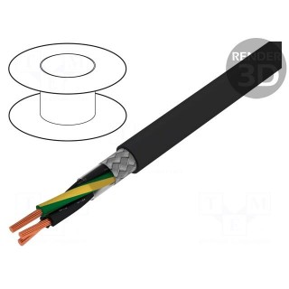 Wire | ÖLFLEX® CLASSIC 115 CY BK | 3G0,75mm2 | tinned copper braid