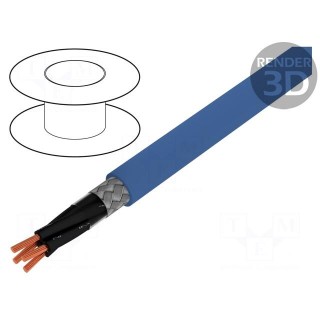 Wire | ÖLFLEX® EB CY | 2x1mm2 | Al-PET foil,tinned copper braid