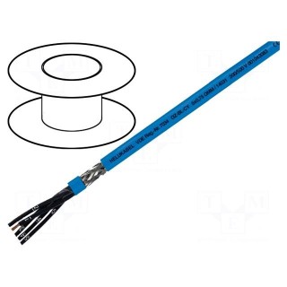 Wire | OZ-BL-CY | 2x0,75mm2 | tinned copper braid | PVC | blue | CPR: Eca