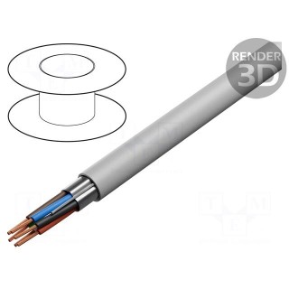 Wire | 6x18AWG | shielded,Al-PET foil | PVC | grey | 300V | 305m | CPR: Eca