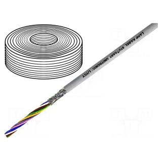 Wire | UNITRONIC® LiYCY | 2x0,34mm2 | tinned copper braid | PVC | grey
