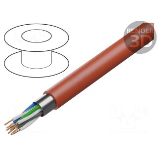 Wire: control cable | YnTKSYekw | 4x2x0.8mm | Insulation: PVC | 0.5mm2