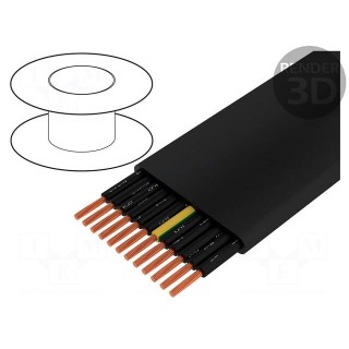 Wire | H05VVH6-F | 12G0,75mm2 | unshielded | 300/500V | PVC | Cu | black