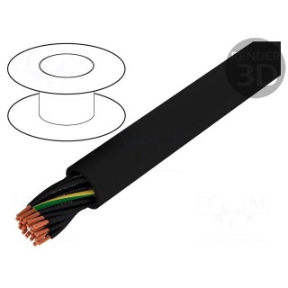 Wire | JZ-500-BK | 25G0,5mm2 | unshielded | 300/500V | PVC | Cu | stranded