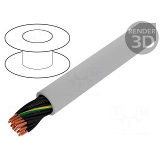 Wire | JZ-500-PUR | 25G0,5mm2 | unshielded | 300/500V | PUR | Cu | grey