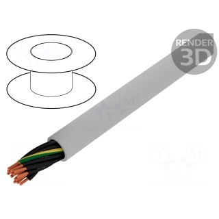 Wire | JZ-500 | 14G1.5mm2 | unshielded | 300V,500V | Cu | stranded | grey