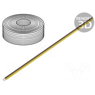 Wire | LiYz | 2x0.08mm2 | 60V | Package: 5m | Cu | stranded | brown,yellow