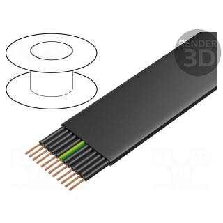 Wire | H07VVH6-F,PVC-Flach | 12G1.5mm2 | unshielded | 450V,750V | Cu