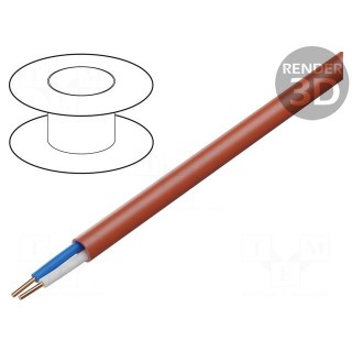 Wire: control cable | HTKSH | 1x2x1mm | Insulation: LSZH | Colour: red