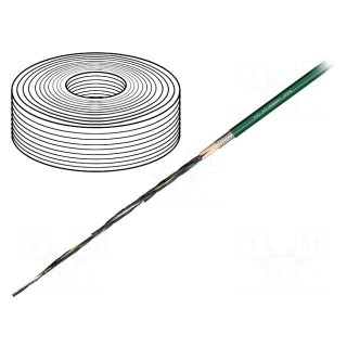 Wire: control cable | chainflex® CF6 | 9G0,5mm2 | PVC | green | Cu | 12mm